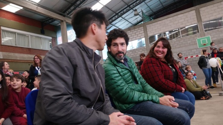 Alaniz visitó el Instituto Manuel Belgrano 